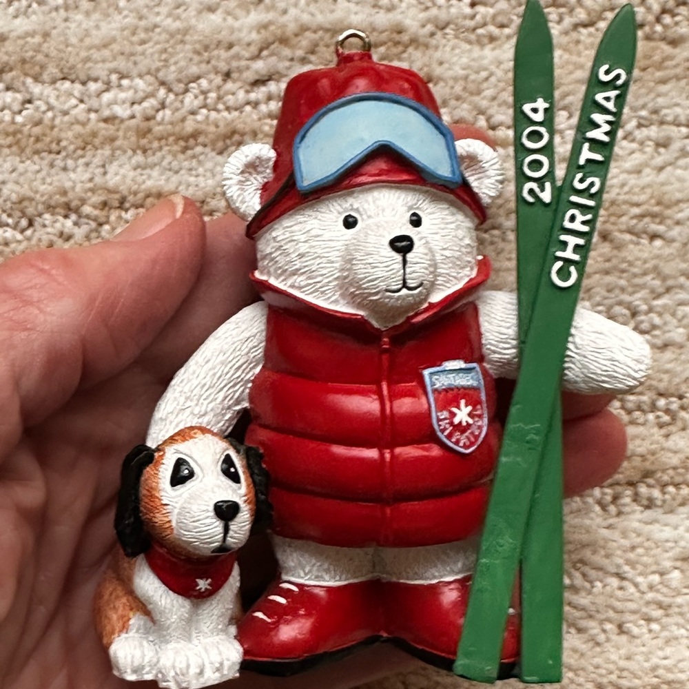 Dayton Hudson Santabear Ornament 2004 Skiing Santa Bear Marshall Fields - Picture 13 of 16